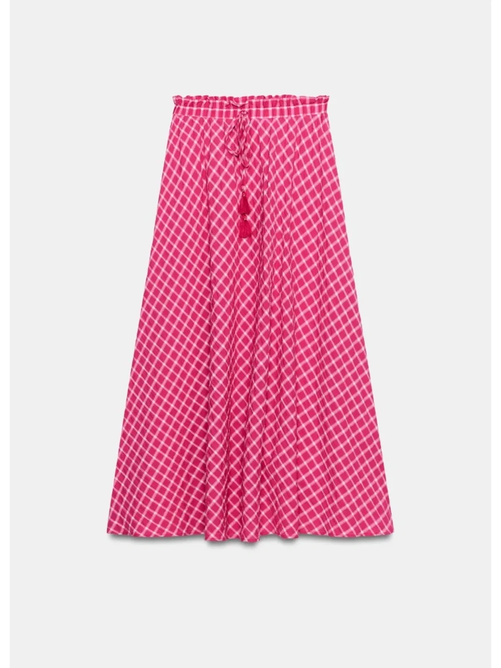 NWT Zara plaid pink midi skirt XS